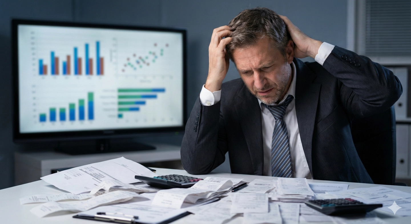 中小企業財務風險示意圖：只有流水帳的隱憂